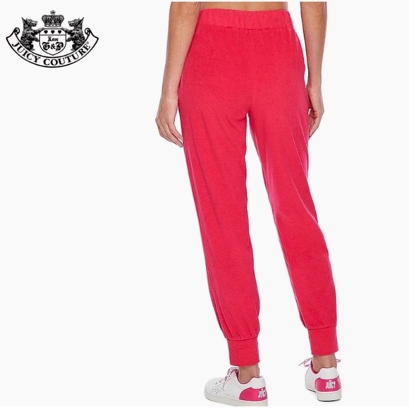 🆕 Juicy Couture | High-Rise Terry Joggers in Red/Pink Size 1X - Picture 5 of 5